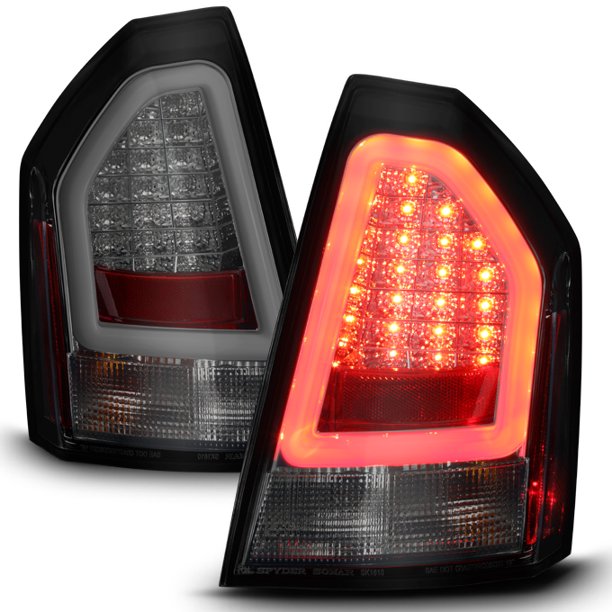Fits 20082010 Chrysler 300C SRT Smoked Lens LED Tube Tail Lights Brake