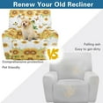 thumbnail image 4 of Kuiaobaty Frog Sunflower Print Reclining Slipcover Butterfly Heavy Duty Recliner Chair Cover Large Durable Reclining Sofa Slipcover Breathable Recliner Couch Cover with Elastic Bottom for Pets, 4 of 8