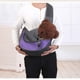 thumbnail image 3 of Bolsa para transportar mascotas para perros, bolsa de mensajero para perros y gatos, mochila transportadora, mochila de transporte, mochila para perros para viajes, ciclismo, senderismo, compras (trompeta, púrpura) oso de fresa Electrónica, 3 of 5