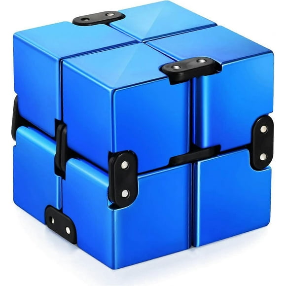 Infinity Cube Fidget Toy, Hand Killing Time Transform Cubes Magic Cubes for Kids and Adults (Blue)