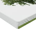thumbnail image 2 of Ambesonne Green Fitted Sheet, Solitude Bench Nobody, Twin XL Size, Green White, 2 of 3
