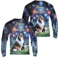 thumbnail image 3 of Happy New Year Collie Family Cheer Winter Midnight Firework All Over Print 3D Sweatshirt Unisex Merch Collie Dog Lover Gifts Idea - 02025, 3 of 6