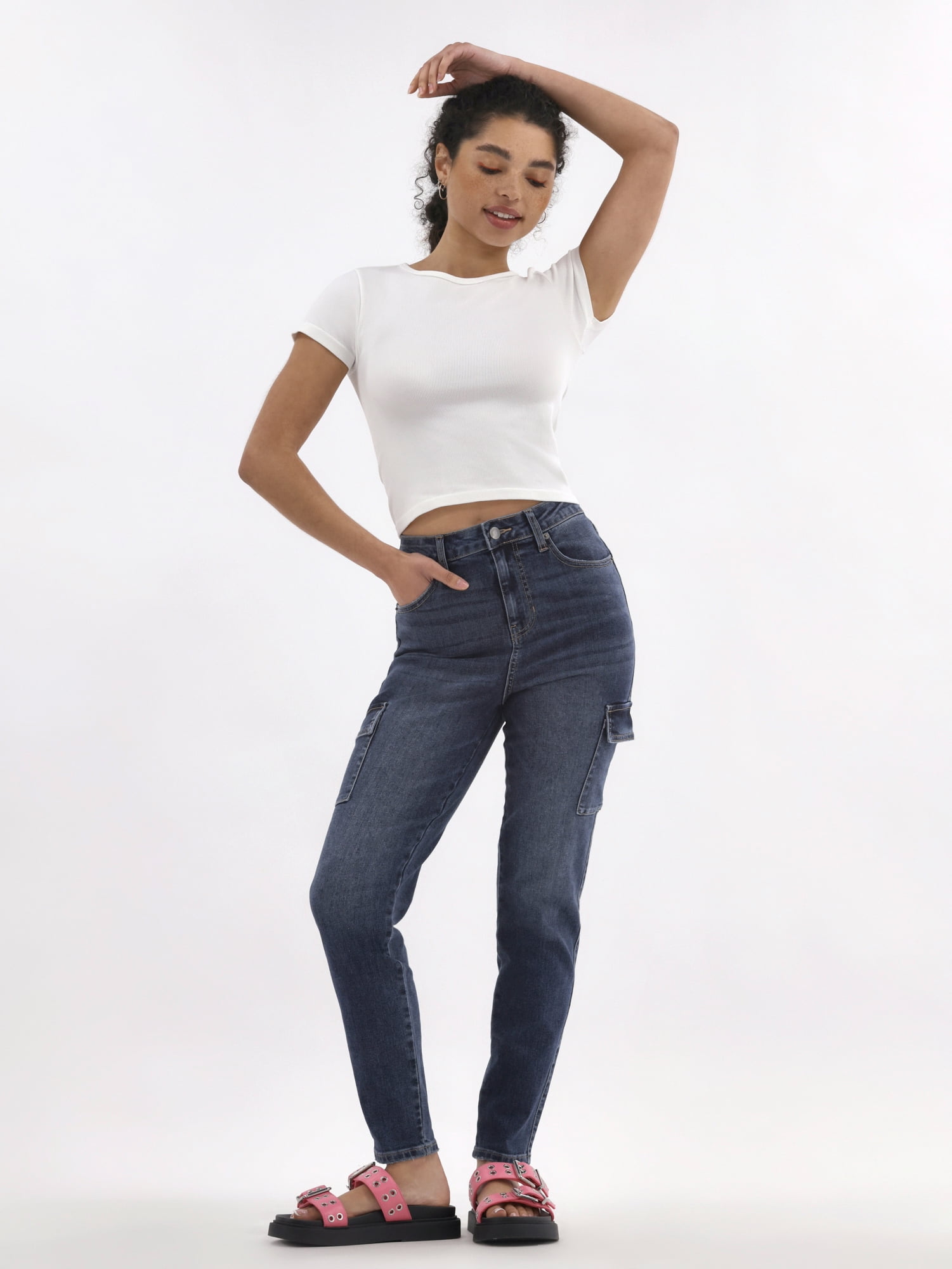 No Boundaries Seamless Crop Top with Short Sleeves, Women's