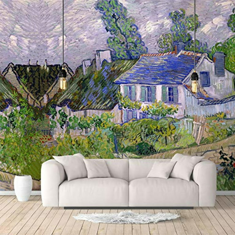 IDEA4WALL 6pcs Starry Night by Van Gogh Peel and Stick Large Wall Stickers  for Home Decoration - 100x144 inches 