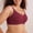 Red, variant on Women Wireless Support Bra, Seamless Lace Soft Cup Brassiere with Wide Underband, High Side Wings for Side Control, Lifting Anti-Sagging Daily Comfort Bra, Adjustable Wide Straps Black 80CD