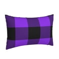 thumbnail image 2 of Naloa Purple Buffalo Plaid Pillowcase, Throw Pillowcase, Wrinkle-Free, Stain-Resistant with Hidden Zipper for Bedroom Sofa - 14"x20", 2 of 9