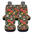 thumbnail image 5 of Binienty Red Floral Car Seat Cover Auto Accessories Interior 4Pcs, Front Seat Protector, Auto Seat Rear Split Bench Cover Universal Automotive Seat Cover Accessories, 5 of 6