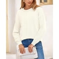 thumbnail image 4 of BTFBM Pullover Sweaters for Women Fall Crewneck Slouchy Long Sleeve Sweater Loose Casual Knit Tops Winter Clothes, 4 of 10