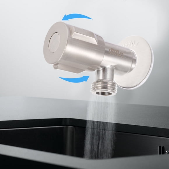 Phenofice 1 Pce Vannes d'Arrêt en Acier Inoxydable Faciles à Installer pour Évier de Salle de Bain et Douche