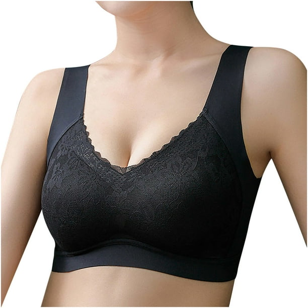 Push Up Bra Full Coverage Gathered Lace Bras Plus Size Big Bust