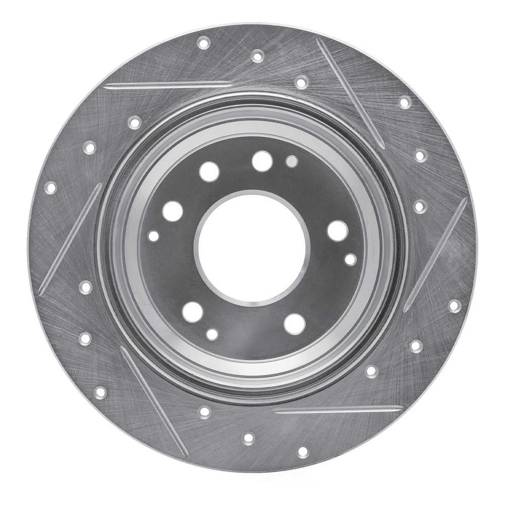 Dynamic Friction Company 631-59041L DFC Brake Rotor - Drilled And Slotted - Silver