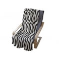 thumbnail image 4 of Stripe Soft Flannel Fleece Throw Blanket, Continuous Abstract Pattern with Wavy Lines Monochromatic Simplicity, Cozy Plush for Indoor and Outdoor Use, 50" x 70", Ivory and Charcoal Grey, by Ambesonne, 4 of 6