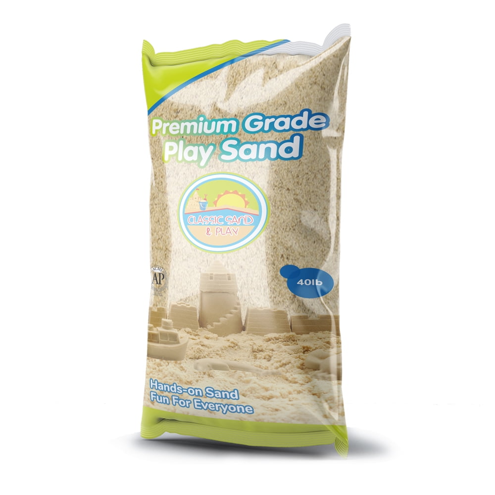 Classic Sand & Play Sand for Sandbox, Table, Therapy and Outdoor Use - 40 lbs