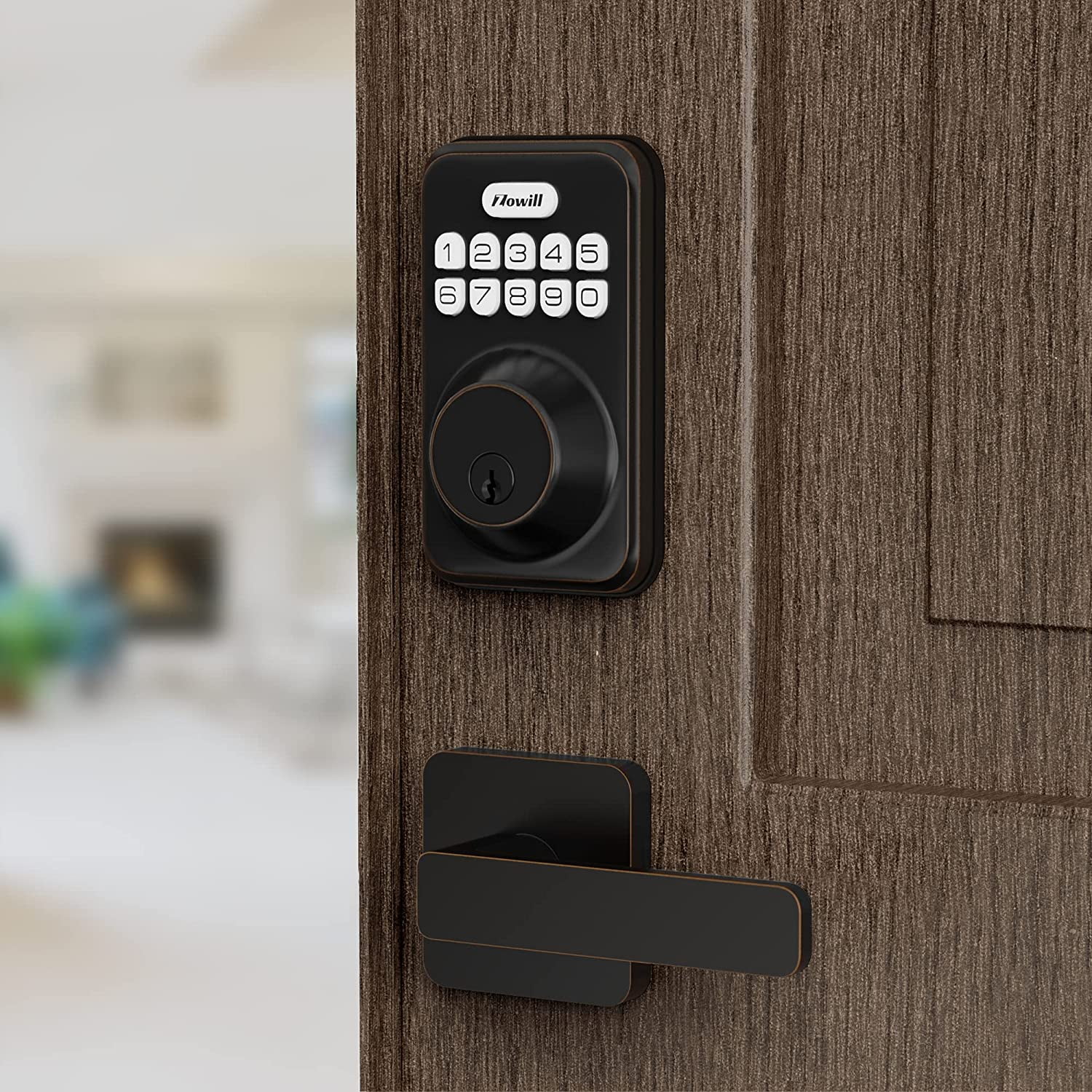 Yodudm Keyless Entry Door Lock with 2 Handles, Electronic Keypad