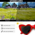 thumbnail image 6 of KANASTAL Red Heart Shaped Sunglasses Thick Womens Mens Trendy UV400 Protection Sun Glasses for Valentine's Day Party, Wedding, Gift, Daily Wear, 6 of 7