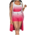 thumbnail image 1 of Birdeem Mode Femmes Décontracté Dégradé Sans Manches Camisole Col Rond Hauts Col Short Ensemble Trois Pièces, 1 of 6