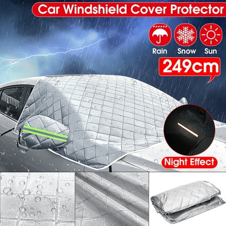 Updated (+Reflective strips) Car Truck SUV Auto Magnet Window Windshield Windscreen Cover UV Sun Snow Ice Frost
