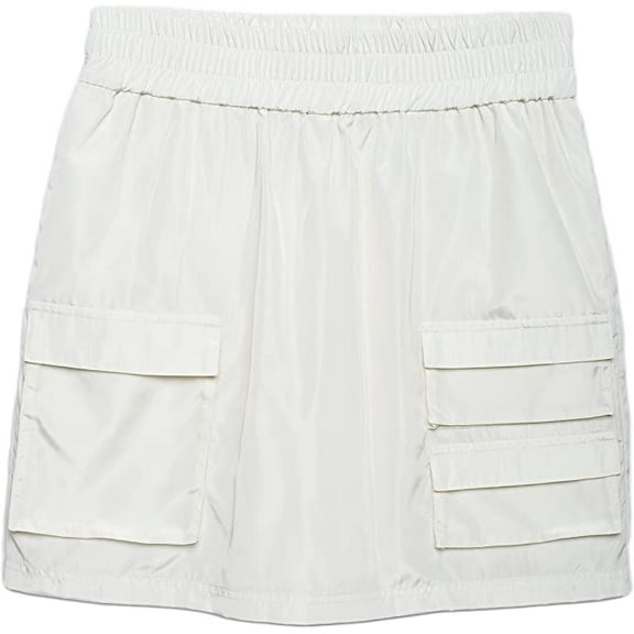 VHNY Mini Skirts for Women Short | Cargo Pockets Nylon Mini Short Skirt for Teen Girls Trendy Underpants Elastic Waist from NYC Brand (Sand, XS, x_s)