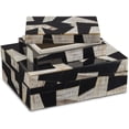 thumbnail image 4 of Currey And Company 1200-0642 Bindu 10" Wide Box Set - Natural / Black / Linen, 4 of 6