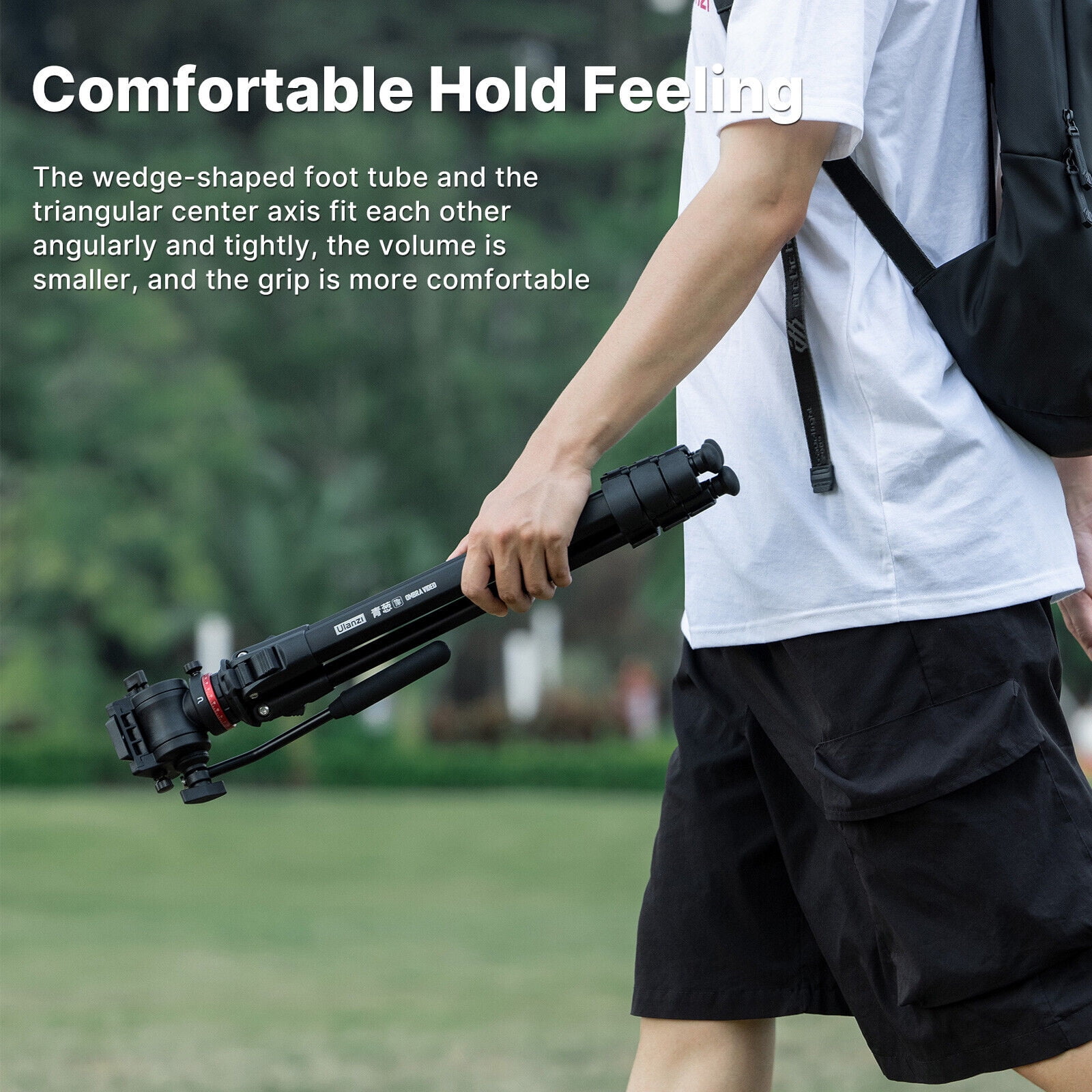 Ulanzi Ombra XIANG Travel Video Tripod with 360° Pan Head for DSLR Cameras and Smartphones, Lightweight Aluminum, 160cm Adjustable Height
