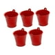 thumbnail image 3 of 5 cubos de metal galvanizado, cubos de hielo, recipientes para manualidades con asa, decoración del hogar, jarrones metálicos decorativos resistentes Rojo, 3 of 8