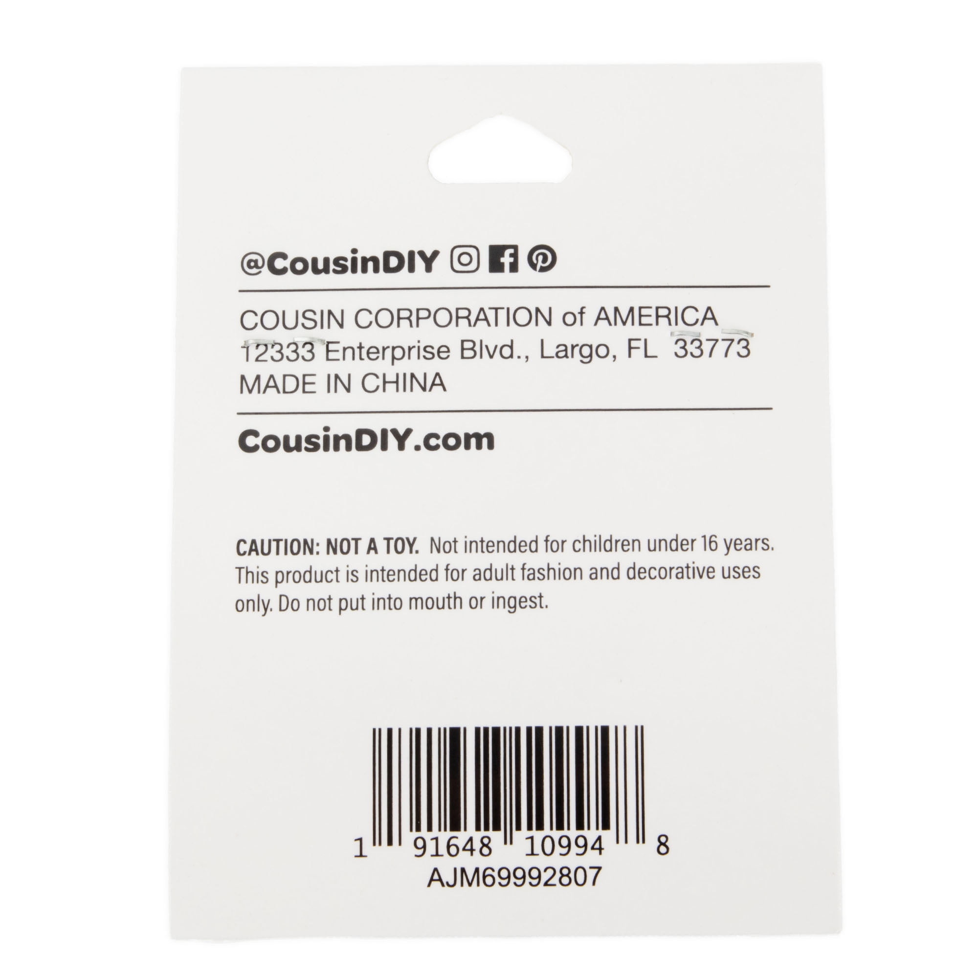 (2 pack) Cousin DIY Gold Fishhook Ear Wire Bulk Findings Pack, 18mm x 18mm - 120 Pc. for Adults