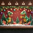 thumbnail image 6 of Festive Dinosaur Christmas Decoration Holiday Banner for Kids Party Indoor Celebration Seasonal Decor, 6 of 9