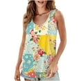 thumbnail image 2 of Xdegoge Tank Tops for Women Under $5 Sleeveless Crew Neck T Shirt Summer Tunic Fashion Tops Floral Print Loose Fit Workout Tee Shirt Dressy Casual Work Blouses Returns Online Track, 2 of 7