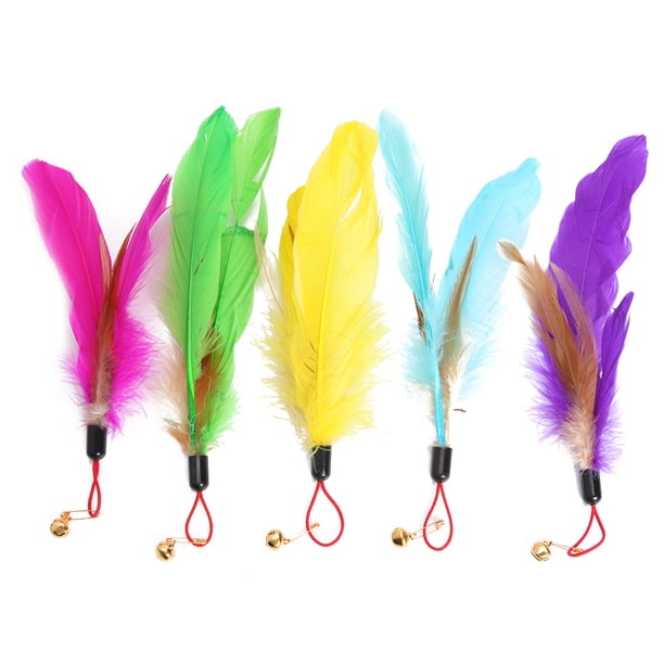 FLhrweasw 5 Unids/set Kitten Cat Teaser Cabeza Repuesto Suministros para (02)