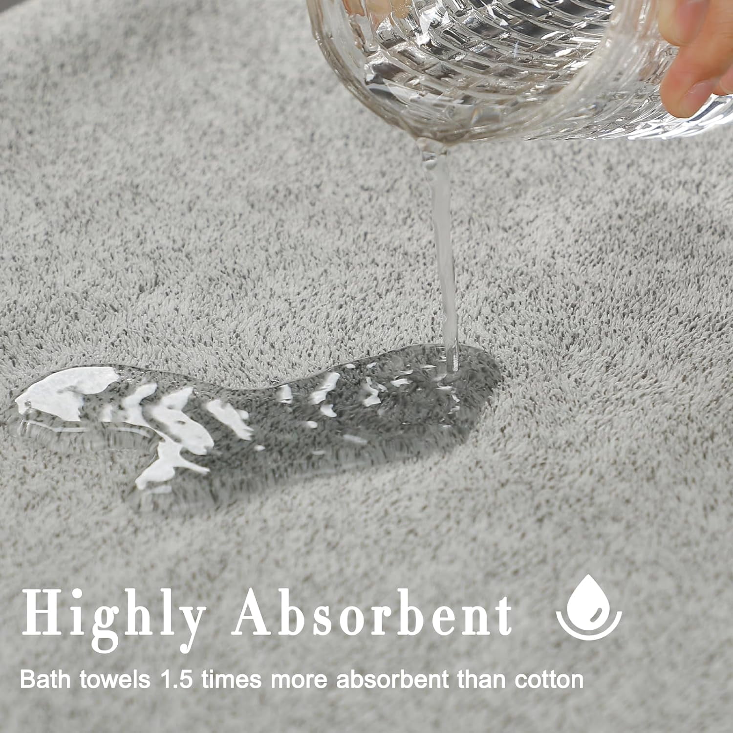 Bath Towels, Extra Absorbent & Quick Drying Towels for Bathroom, Viscose Made from Bamboo Soft Bath Sheet (35 x 63inch), Premium Towel 2 Count SEISSO