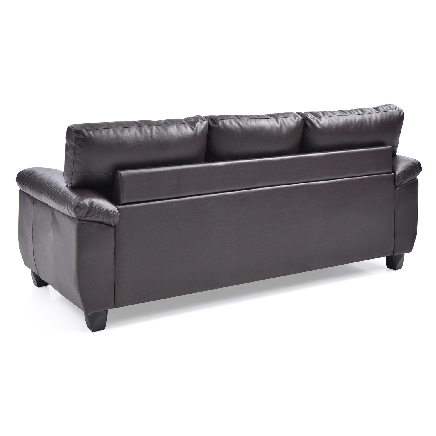 Glory Furniture Gallant Faux Leather Sofa in Cappuccino
