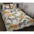 thumbnail image 1 of Juego de cama edredón con estampado de hibisco cebra, 1 of 5