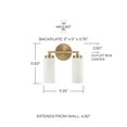thumbnail image 2 of Capital Lighting - Alyssa - 2 Light Bath Vanity In Minimalistic Style-11.5, 2 of 4