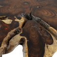 thumbnail image 6 of DecMode 32" x 16" Brown Wood Handmade Live Edge Top Coffee Table with Black Metal Tripod Legs, 1-Piece, 6 of 11