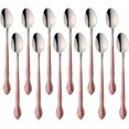 thumbnail image 1 of Iced Tea Spoon Set for 12 Coffee Spoon 7.9 -Inch Stainless Steel Spoon Set Ice Cream Spoon Long Spoon Dessert Spoon Milkshake Spoon-Gradient Rose Gold, 1 of 7