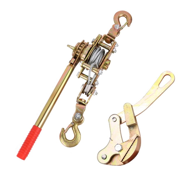 yuksok Rope Grip Puller Manual Steel Wire Tensioner for Car Cargo Fence Engineering 1 Ton