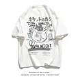 thumbnail image 3 of 2022 Mujeres Harajuku Algodón Casual Manga Corta Tops Ins Vintage Camiseta de Gran Tamaño Lindo Gato Estampado O Cuello Jersey Y2K Ropa de Calle, 3 of 5