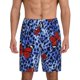 thumbnail image 1 of Balery Abstract Colorful Butterflies Pantalones cortos de pijama de punto de algodón para hombre con cinturilla y bolsillos-4X-Large, 1 of 6