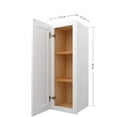 thumbnail image 4 of Plywood 30" H Shaker Single Door Kitchen Wall Cabinet in Crisp White (12"/15"/18" Widths), 4 of 6
