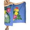 thumbnail image 2 of HAPPY BAY Women's Beachwear Summer Bikini Wraps Beach Wrap Swimwear Coverups Sarong Swim Cover up Skirt Bathing suit Swimsuit Pareo for Women One Size Blue, Hibiscus, 2 of 4