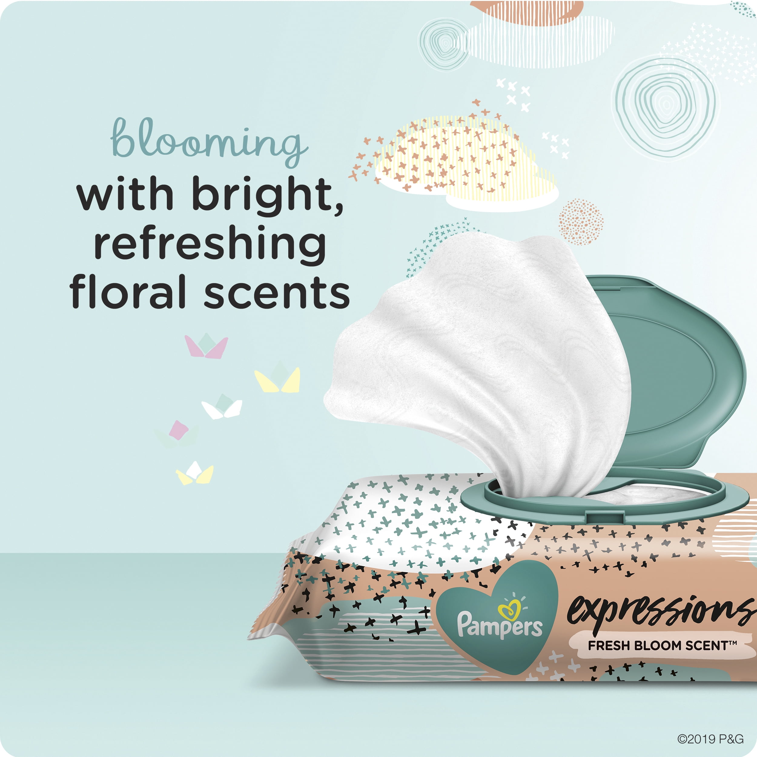 pampers expressions fresh bloom scent