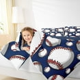 thumbnail image 4 of jejeloiu Baseball Game Lovers Bedding Comforter Set,Sport Gamer Twin Comforter Sets,Rdeepblue White Bedding Set For Boys,Ultra Soft Home Decor Reversible,2-Piece, 4 of 8