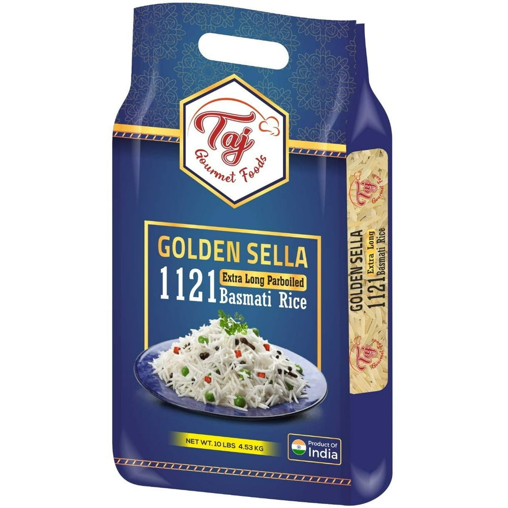 TAJ Gourmet Parboiled Golden Sella 1121 Basmati Rice, Extra Long Sela