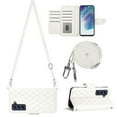 thumbnail image 2 of Elegant Case for Samsung S23 Plus Wallet Case RFID Blocking Card Slots Holder with Shoulder&Crossbody Strap, Magnetic Folio Kickstand Handbag Flip Phone Cover for Samsung Galaxy S23 Plus,white, 2 of 8