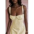 thumbnail image 5 of Eternatastic Women's Corset Dress Sleeveless Mini Dress French Style Spaghetti Strap Beach Vacation Dress M Yellow, 5 of 8