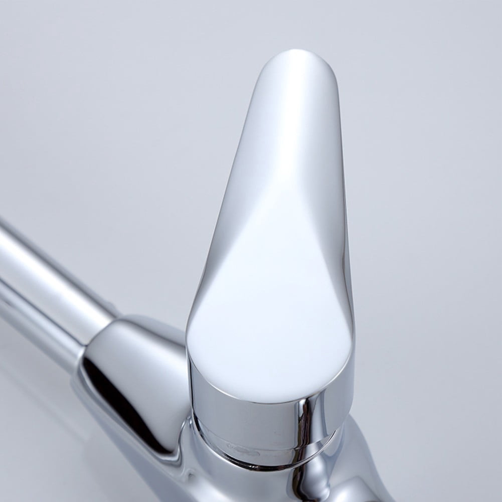Kitchen Polished Chrome Plated Swivel Basin Sink Cold Hot Mixer Tap