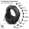 thumbnail image 5 of Vibrating Silicone Penis Ring for Men, Penis Rings Vibrator with Wings for Male Enhancement Testicles Massager 10 Vibrations Rechargeable Erection Ring for Men, 5 of 5