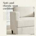thumbnail image 4 of Weture Mid-Century Armchair, Linen Fabric Accent Chairs , Beige (Set of 2), 4 of 8