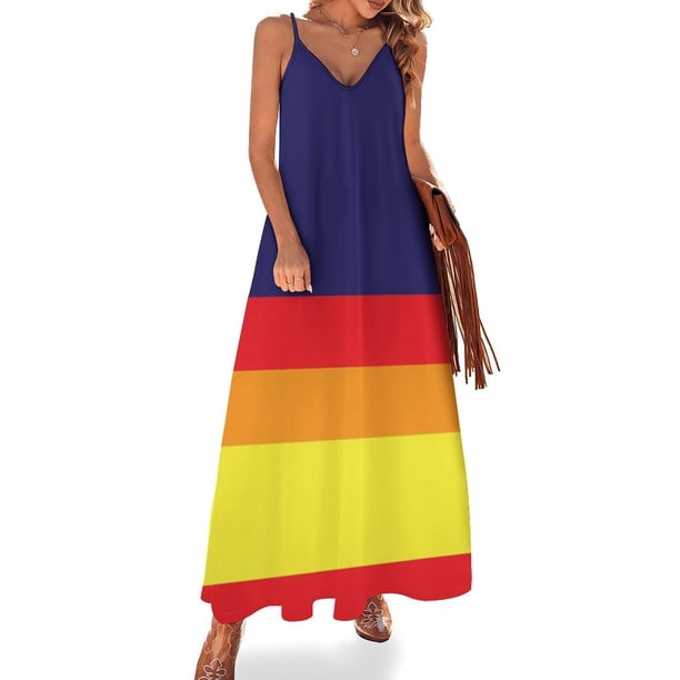 Vestido sin mangas multirayas Houston Champ para mujer Vestido femenino de verano Vestidos de verano para mujer