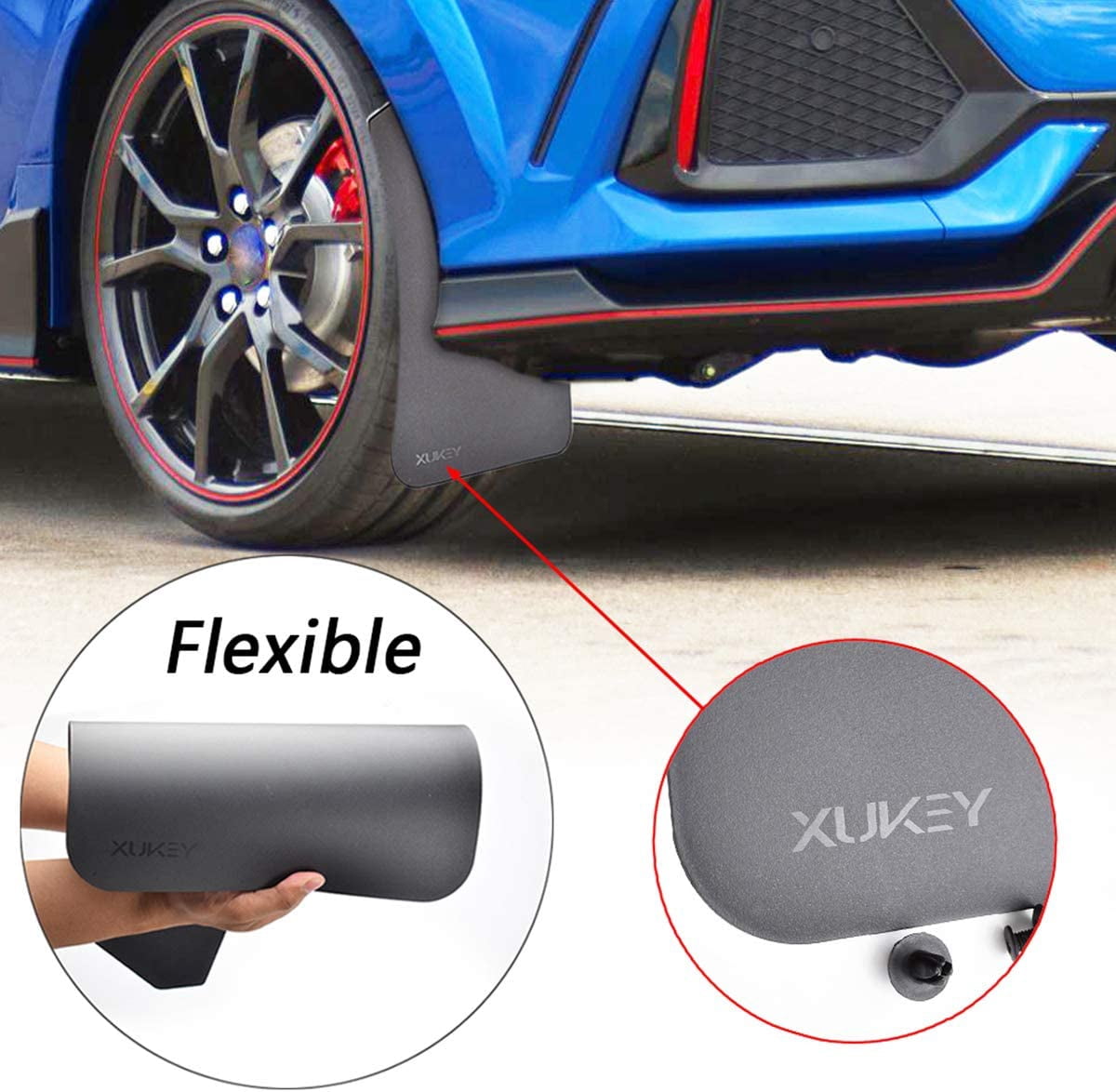 XUKEY 4x Mud Flaps for Car SUV Pickup Truck Universal Mudguards Splash Guards